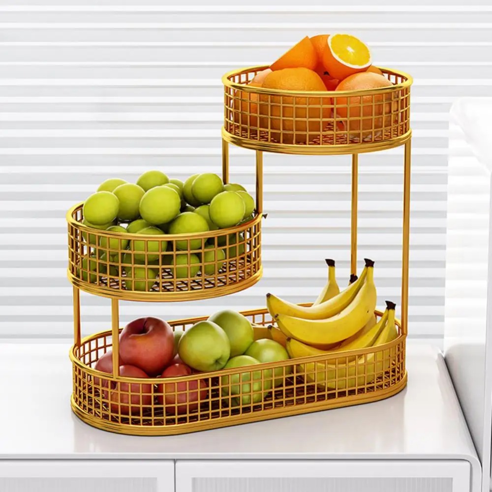 Food Snacks Drinks - Üç katmanlı Meyve Sepeti Oturma Odası