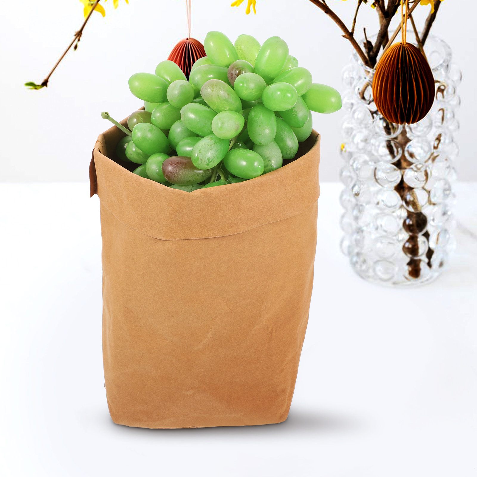 Food Grocery Snacks - Gıda Saklama için Kraft Kağıt Torbalar