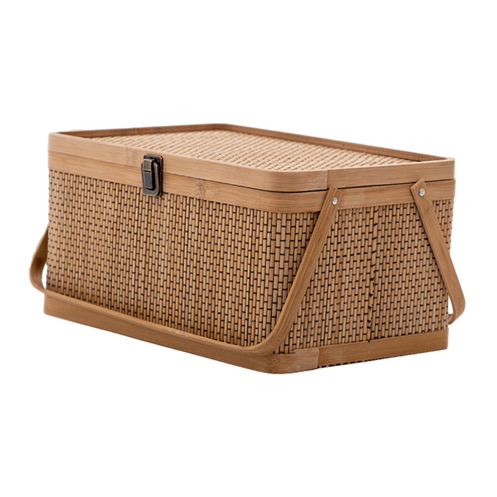 El yapımı Bambu Piknik Sepeti, - Snacks Food Hamper Basket incelemesi ve fiyatı