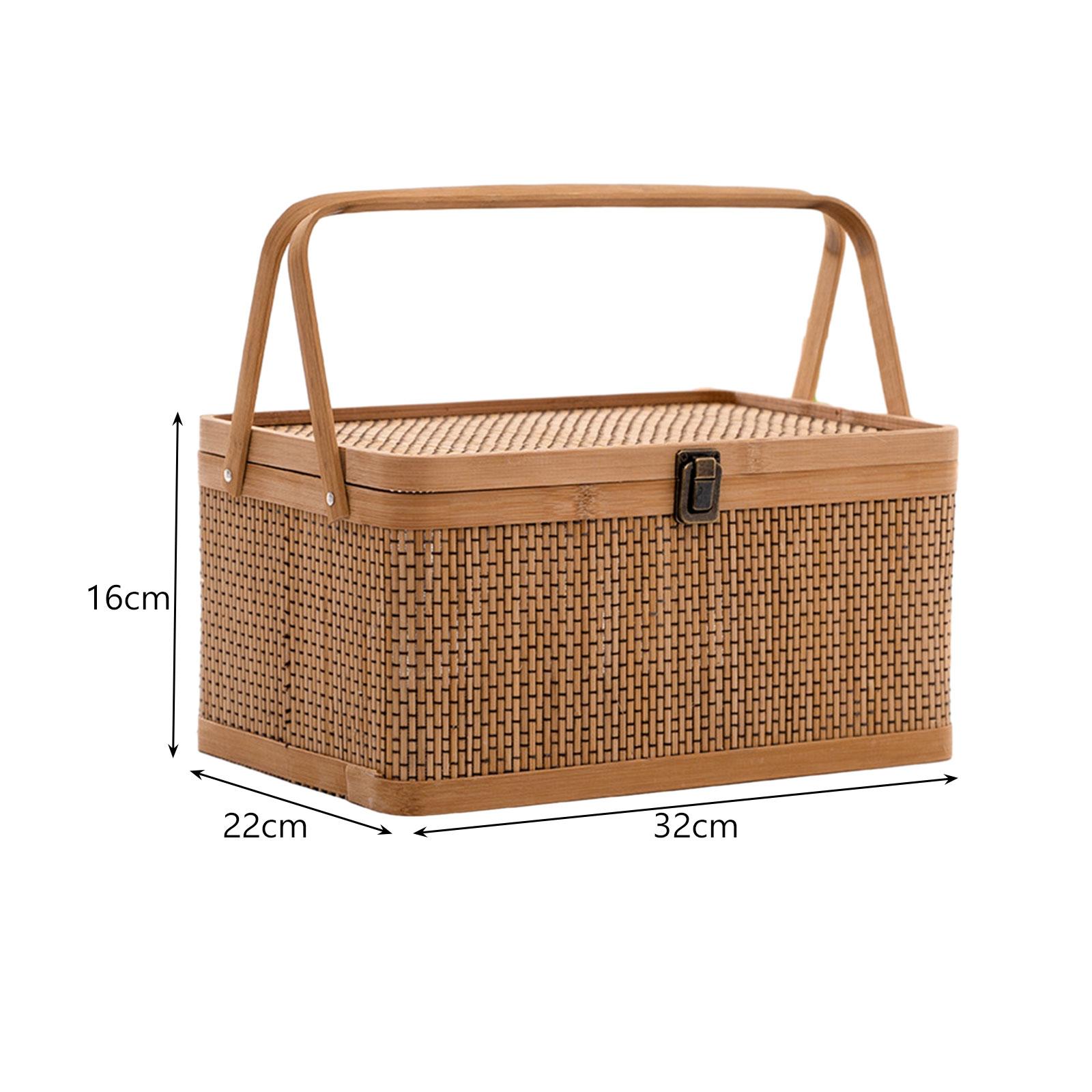 El yapımı Bambu Piknik Sepeti, - Snacks Food Hamper Basket incelemesi ve fiyatı