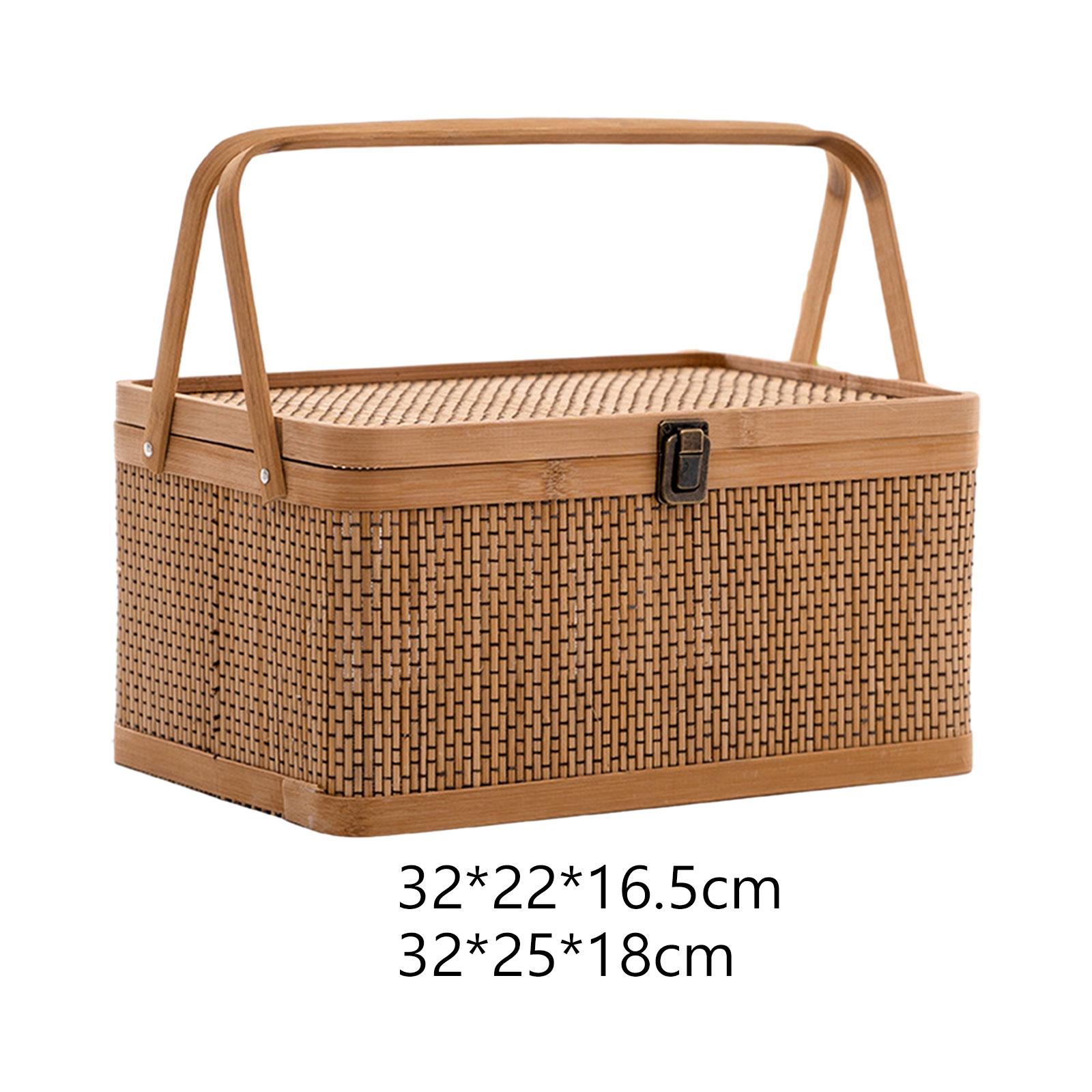 El yapımı Bambu Piknik Sepeti, - Snacks Food Hamper Basket incelemesi ve fiyatı