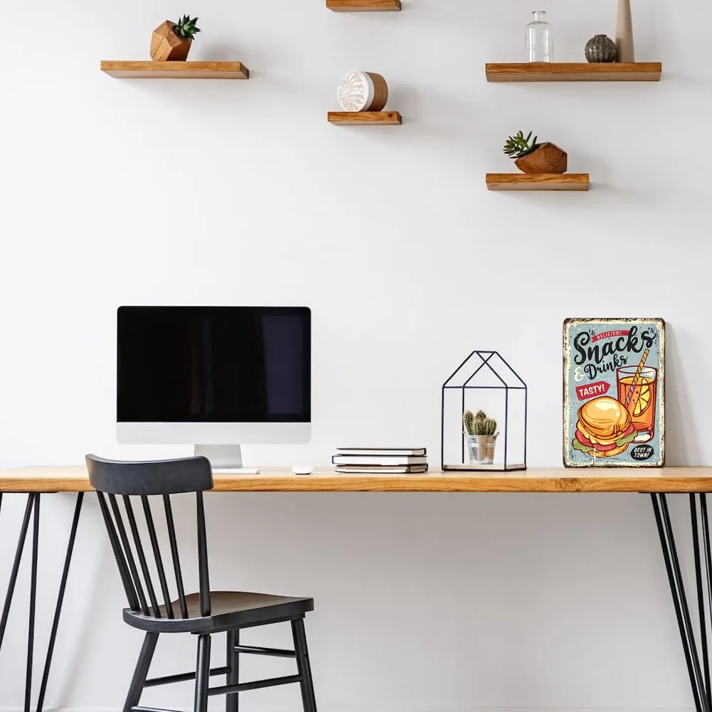 Vintage Gıda Metal Tabelası, 1 - Food Snacks Drinks incelemesi ve fiyatı